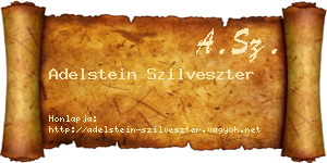 Adelstein Szilveszter névjegykártya