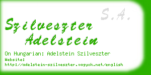 szilveszter adelstein business card
